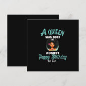 Invitation Les femmes, une reine est née (Devant / Derrière)