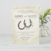 Invitation Les fers à cheval et la verdure (Debout devant)