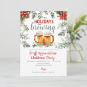 Invitation Les fêtes de Noël du personnel sont en train de br (Debout devant)