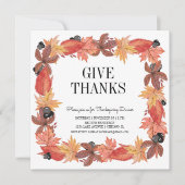 Invitation Les Feuilles D'Automne Remercient L'Invitation De (Devant)