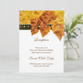 Invitation Les feuilles d'automne tissent des diamants RÉCEPT (Debout devant)