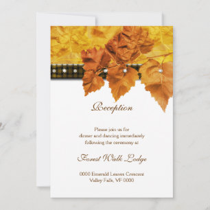 Invitation Les feuilles d'automne tissent des diamants RÉCEPT