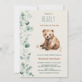 Invitation Les feuilles de la forêt mignonne portent une invi (Devant)