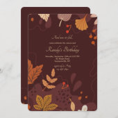 Invitation Les feuilles mortes (Devant / Derrière)