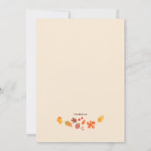 Invitation Les feuilles tombent  (Dos)