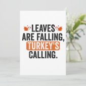 Invitation Les feuilles tombent l'appel de la Turquie  (Debout devant)