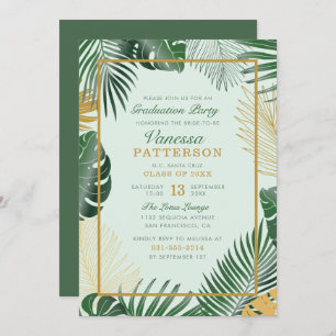 Invitation Les Feuilles tropicaux de Glam Green