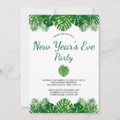 Invitation Les Feuilles tropicaux illuminent la fête de la Sa (Devant)