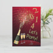 Invitation Les feux d'artifice de réveillon de la Saint (Debout devant)