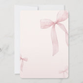 Invitation Les Filles au Nœud Rose Veulent tout simplement av (Dos)