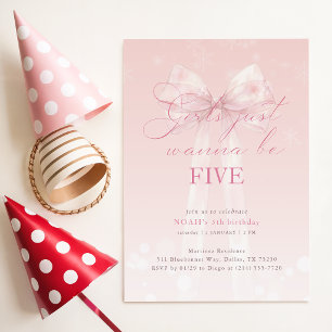Invitation Les Filles au Nœud Rose Veulent Tout Simplement Av