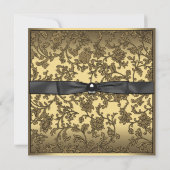 Invitation Les filles Black and Gold Photo Graduation (Dos)