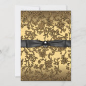 Invitation Les filles Black and Gold Photo Graduation (Dos)