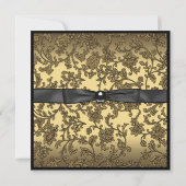 Invitation Les filles Black and Gold Photo Graduation (Dos)