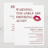 INVITATION LES FILLES BOIVENT ENCORE ENTERREMENT DE VIE DE JE (Devant / Derrière)