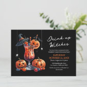 Invitation Les filles boivent jusqu'à la fête des sorcières d (Debout devant)