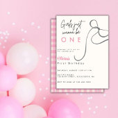 Invitation Les Filles De Bow Rose Veulent Être Un 1Er Anniver