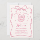 Invitation Les Filles De Bow Rose Voulaient Être Un Anniversa (Devant)