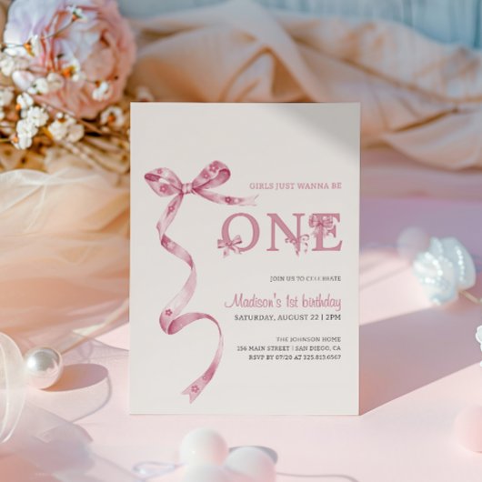 Invitation Les Filles De Bow Rose Voulaient Juste Être Une Fi