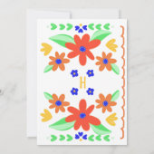 Invitation Les filles de la broderie mexicaine Anniversaire m (Dos)