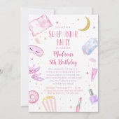 Invitation Les Filles Dorment Rose Sous Anniversaire (Devant)