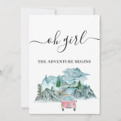 Invitation Les filles L'aventure commence le Baby shower sauv (Dos)