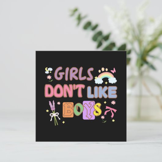 Invitation Les filles n'aiment pas les garçons (Debout devant)