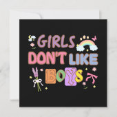 Invitation Les filles n'aiment pas les garçons (Devant)