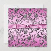 Invitation Les filles Pink et Black Photo Graduation (Dos)