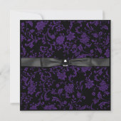 Invitation Les filles Purple et Black Graduation (Dos)