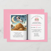 Invitation Les filles Réserver Thème Baby shower Vache au-des (Devant / Derrière)