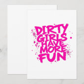 Invitation Les filles sales s'amusent plus Mudder Mudding Gir (Devant / Derrière)