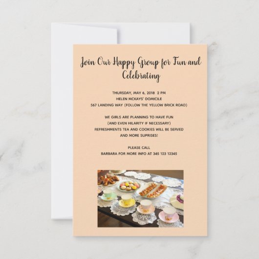 INVITATION LES FILLES S'INVITENT ENSEMBLE (Dos)