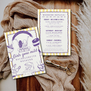 Invitation Les filles sont allées douces spa jour bachelorett