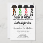 Invitation Les filles sortent les sorcières à l'aube (Devant)