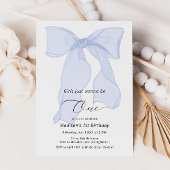 Invitation Les filles veulent juste être un bleu Bow 1er anni