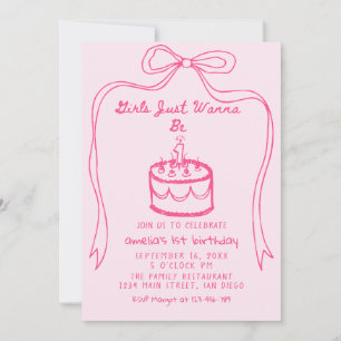 Invitation Les filles veulent juste être un premier anniversa