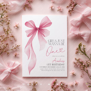 Invitation Les filles veulent juste être UNE ! 1er anniversai