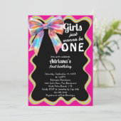 Invitation Les filles veulent juste être une rétro 1ère fête  (Debout devant)