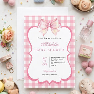 Invitation Les Filles Veulent Juste un Ruban Rose pour leur 1