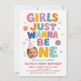 Invitation Les filles veulent juste une photo d'anniversaire