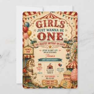 Invitation Les Filles Veulent Tout Simplement Être Un 1er Ann