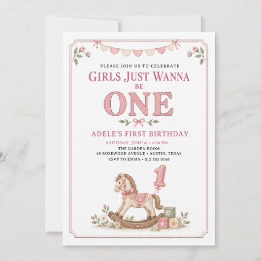 Invitation Les Filles Veulent Tout Simplement Être Un Anniver (Devant)