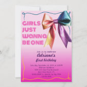 Invitation Les Filles Veulent Tout Simplement Être Une Fête d (Devant)