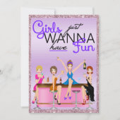 Invitation Les Filles Veux Juste Avoir Fun Bachelorette Party (Devant)