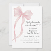 Invitation Les Filles Veux Juste Être Une Mignonne 1ère Fête  (Devant)