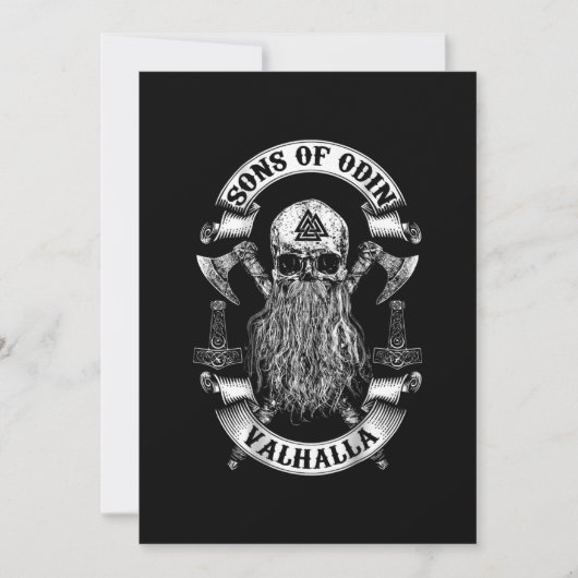 Invitation Les Fils Arrière D'Odin-Vikings Nordiques (Devant)