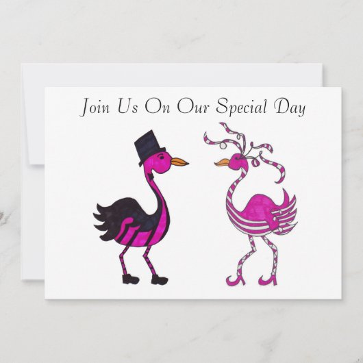 Invitation Les Flamants Nous Rejoignent (Devant)