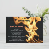 Invitation Les flammes de feu de camp de partie de feu (Debout devant)