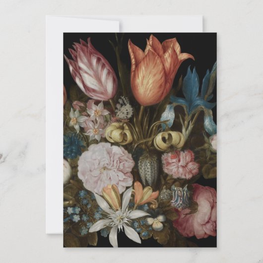 Invitation "Les fleurs dans un verre" de Bosschaert Le Mariag (Dos)